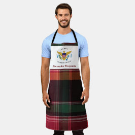 米国ヴァージン諸島国旗USVIセントジョンマドラス エプロン