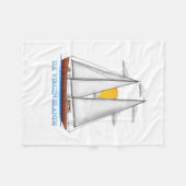 米国ヴァージン諸島沿岸セーリング航海のサイロ フリースブランケット (正面(横))