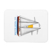 米国ヴァージン諸島沿岸セーリング航海のサイロ マグネット (横)