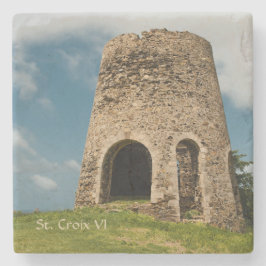 米国ヴァージン諸島聖クロワ製糖工場カリブの ストーンコースター