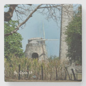 米国ヴァージン諸島聖クロワ製糖工場USVIカスタム ストーンコースター (正面)