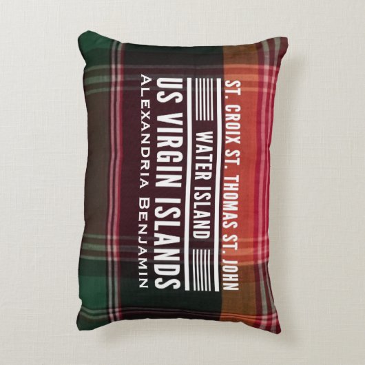米国ヴァージン諸島US VIマドラズパーソナライゼーション アクセントクッション (裏面(縦))