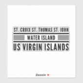 米国ヴァージン諸島USVIトロピカリブのカル シール (シート)