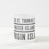 米国ヴァージン諸島USVIトロピカリブのカル フロストグラスマグカップ (中央)