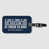 米国ヴァージン諸島USVIパーソナライズカリブの済み ラゲッジタグ (正面横)