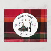 米国ヴァージン諸島USVIマドラスセントクロワダンサー ポストカード (正面)