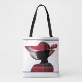 米国ヴァージン諸島USVIマドラスパターンパーソナライズ トートバッグ (正面)