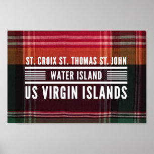 米国ヴァージン諸島USVI St. Croix St. Thomas Madras ポスター