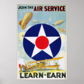 米国ヴィンテージが航空業務で稼学得したポスターに参加 ポスター (正面)