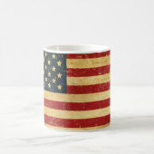 米国ヴィンテージグランジ国旗のマグカップ コーヒーマグカップ (中央)