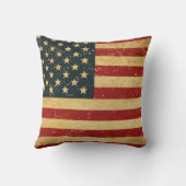 米国ヴィンテージグランジ国旗 クッション (裏面)