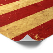 米国ヴィンテージグランジ国旗 ポスター (角)