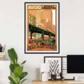 米国ヴィンテージシカゴ – ポスター (ホームオフィス)