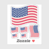 米国ヴィンテージ国旗が貼られたシール シール (シート)
