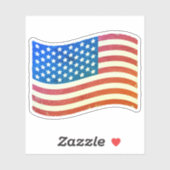 米国ヴィンテージ国旗のシール シール (シート)
