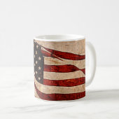 米国ヴィンテージ米国国旗 コーヒーマグカップ (正面右)