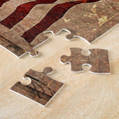 米国ヴィンテージ米国国旗 ジグソーパズル (側面)