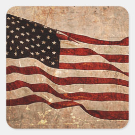 米国ヴィンテージ米国国旗 スクエアシール