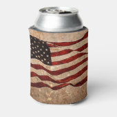 米国ヴィンテージ米国国旗 缶クーラー (缶裏面)