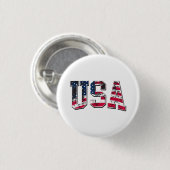 米国ヴィンテージ米国国旗 缶バッジ (正面&裏面)