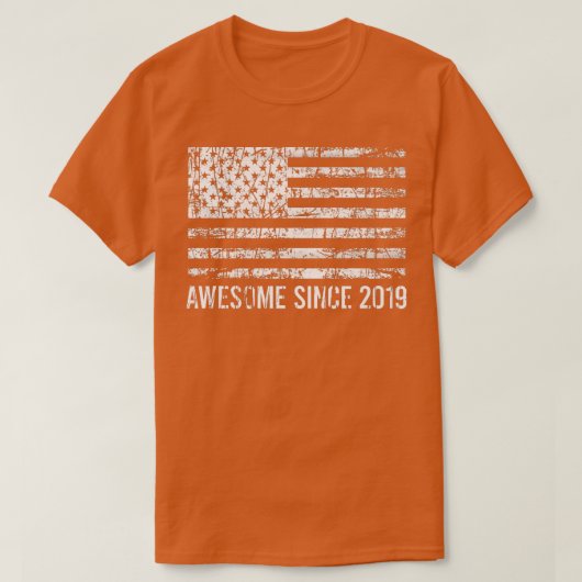米国ヴィンテージ2019年以素晴らし来3回目 Tシャツ (デザイン正面)