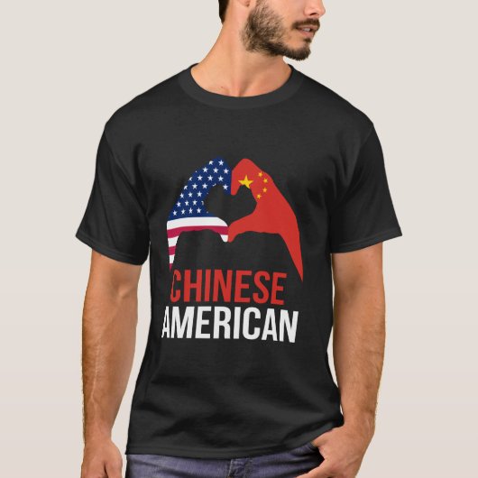 米国中国の中国国旗 Tシャツ (正面)