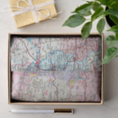 米国中西部地図 薄葉紙 (ギフト)