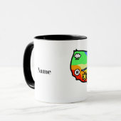 米国予測マップと名称マグ マグカップ (正面左)