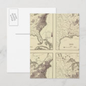 米国人口1790年～1820年 ポストカード (正面/裏面)