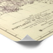 米国人口1830年～1840年 ポスター (角)