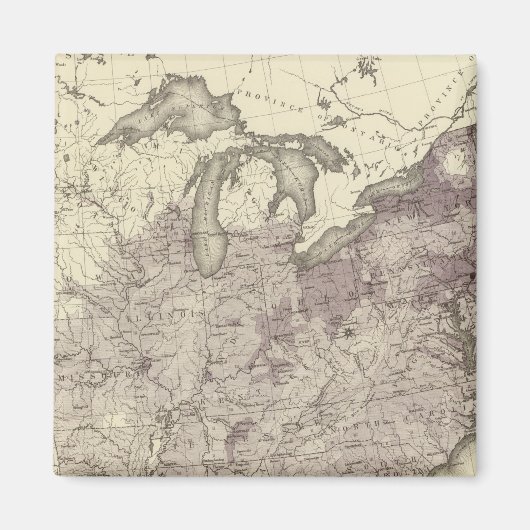 米国人口1850 マグネット (正面)