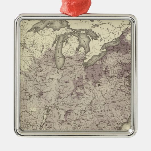 米国人口1850 メタルオーナメント (正面)