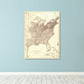 米国人口1860 キャンバスプリント (インサイチュ (ウッドフロア))