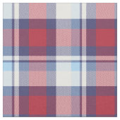 米国伝統的赤白青タータンチェック ファブリック (クローズアップ)