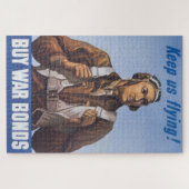 米国保飛んでいるヴィンテージアフリカ系アメリカ人WWIIパイロット ジグソーパズル (横)