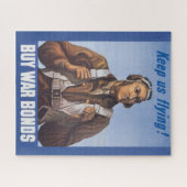 米国保飛んでいるヴィンテージアフリカ系アメリカ人WWIIパイロット ジグソーパズル (横)