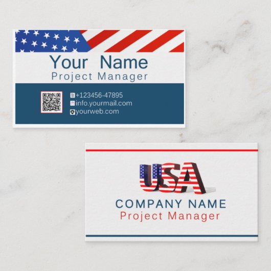 米国公式名刺 名刺 (正面/裏面)