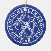 米国公衆衛生サービスのクリスマス装飾 セラミックオーナメント (正面)