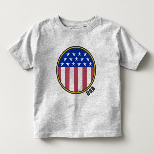 米国円形国旗 トドラーTシャツ (正面)