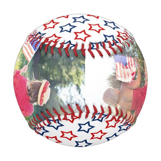 米国写真 野球ボール (裏面)