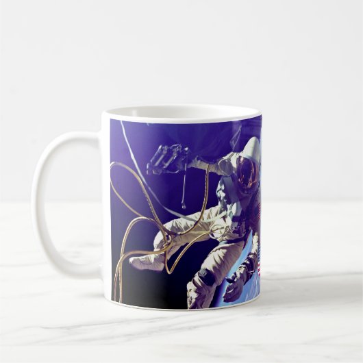 米国初の宇宙飛行士宇宙ウォーク コーヒーマグカップ (左)