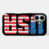 米国動揺して国旗の背景 Case-Mate iPhoneケース (裏面 (横))