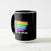 米国動揺して国旗の虹 – 衣服に値 マグカップ (正面左)