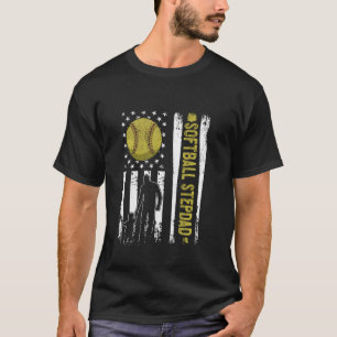 米国動揺して国旗ソフトボールの義父の怒り Tシャツ