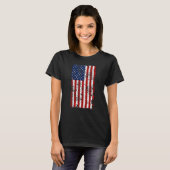 米国動揺して国旗 Tシャツ (正面フル)