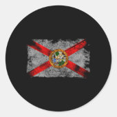 米国動揺して愛国主義フロリダ州州旗 ラウンドシール (正面)