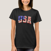 米国動揺して愛国的な米国国旗のプライド4t tシャツ (正面)