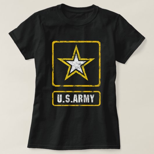 米国動揺して陸軍ロゴヴィンテージ米国軍隊男性W Tシャツ (デザイン正面)