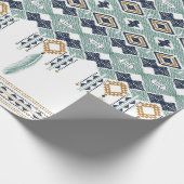 米国北インディアンの継ぎ目の無い縁ど形状。ナ ラッピングペーパー (角)