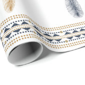 米国北インディアンの継ぎ目の無い縁ど形状。ナ ラッピングペーパー (ロールコーナー)